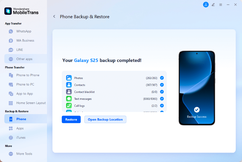 back and restore process