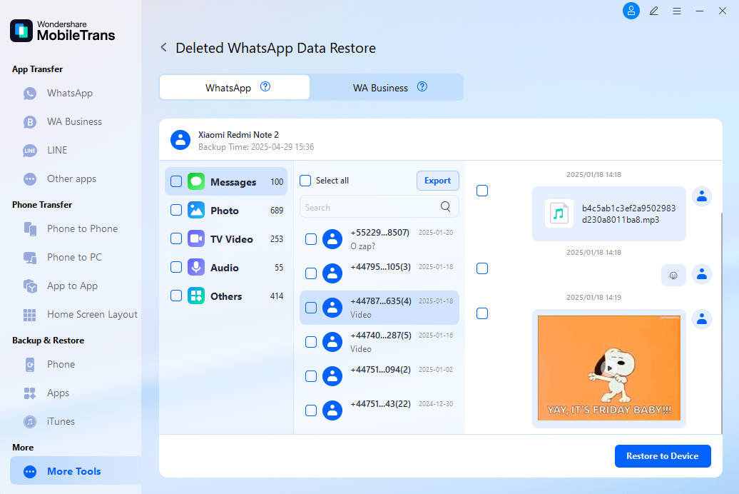 recover deleted whatsapp audio to your device