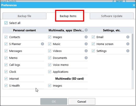send photos from samsung to pc via samsung smart switch
