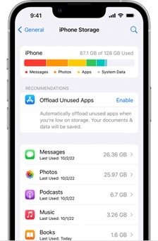 iCloud space