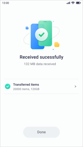 data received successfully notification