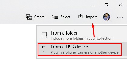 importing from usb device