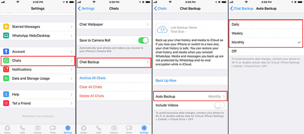 turn off auto backup