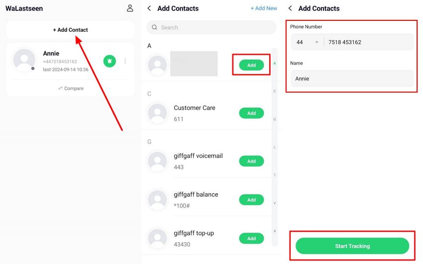 start tracking online on walastseen