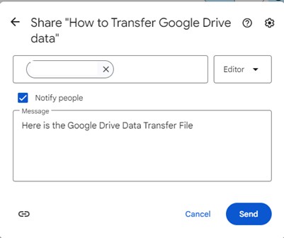 how to transfer google drive data via drive