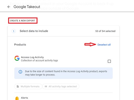 how to transfer google drive data via google takeout