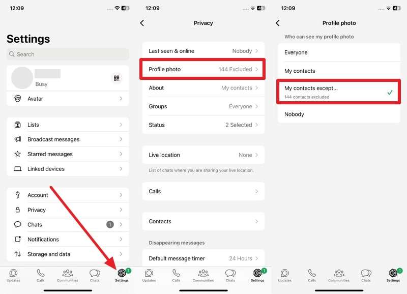 update profile picture privacy