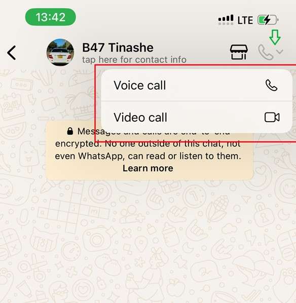 how to make whatsapp call iphone