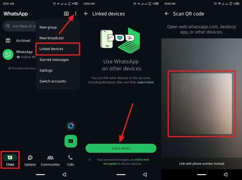 access link a device feature