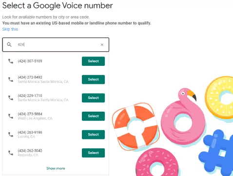 open google voice number
