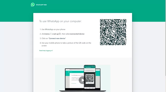 open web whatsapp